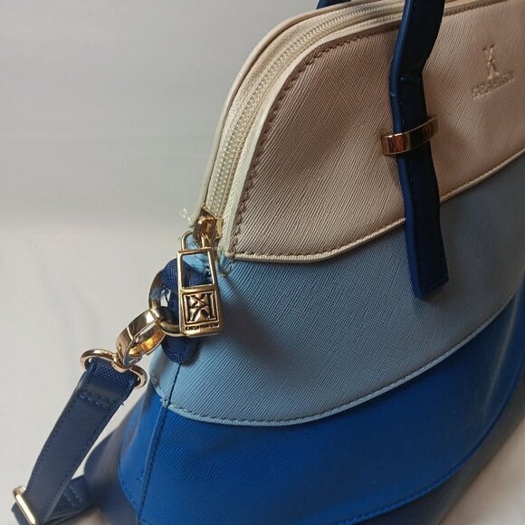 Karla Hanson Dome Shaped Grace Women's Satchel Bag Blutone - Picture 6 of 14